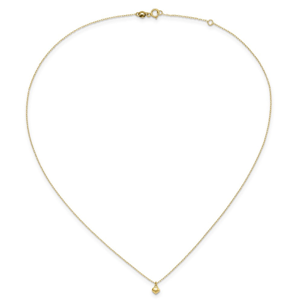 14k Polished Puffed Heart 16.5 inch Necklace