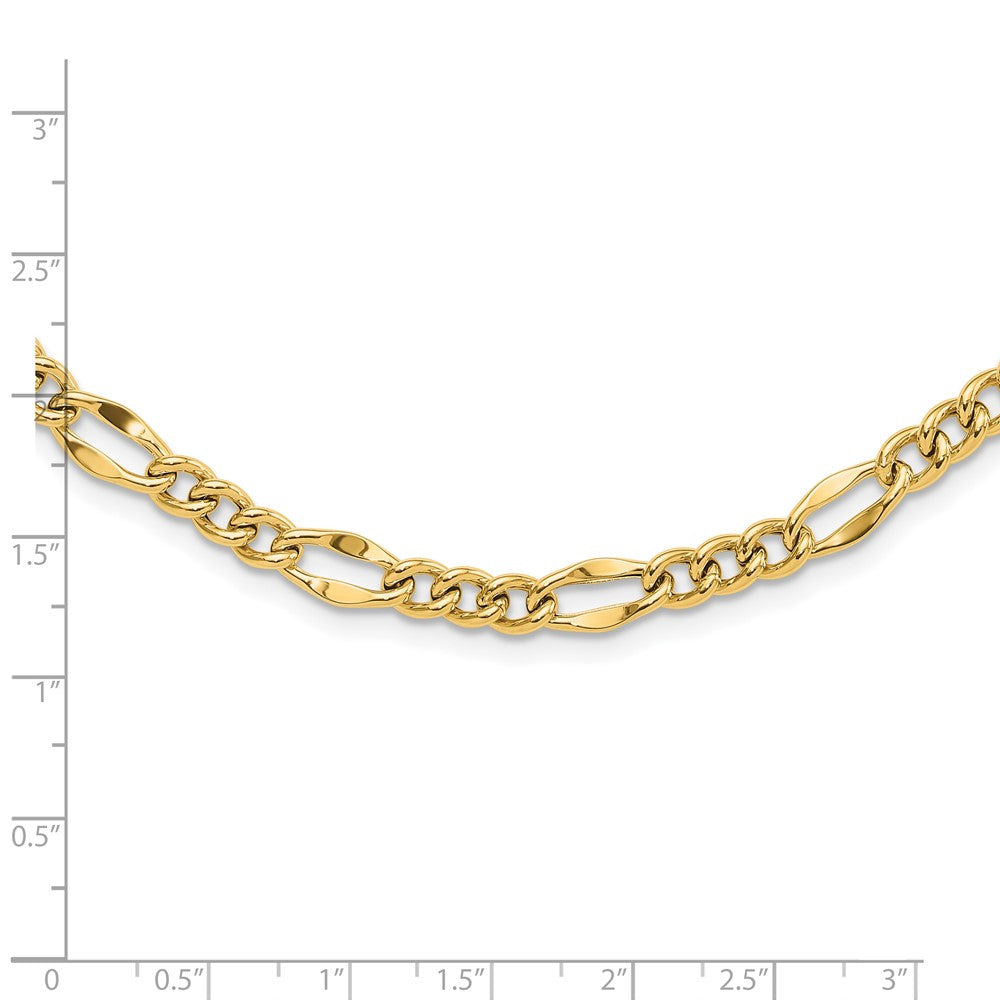 14k Polished Figaro 24.25inch Necklace