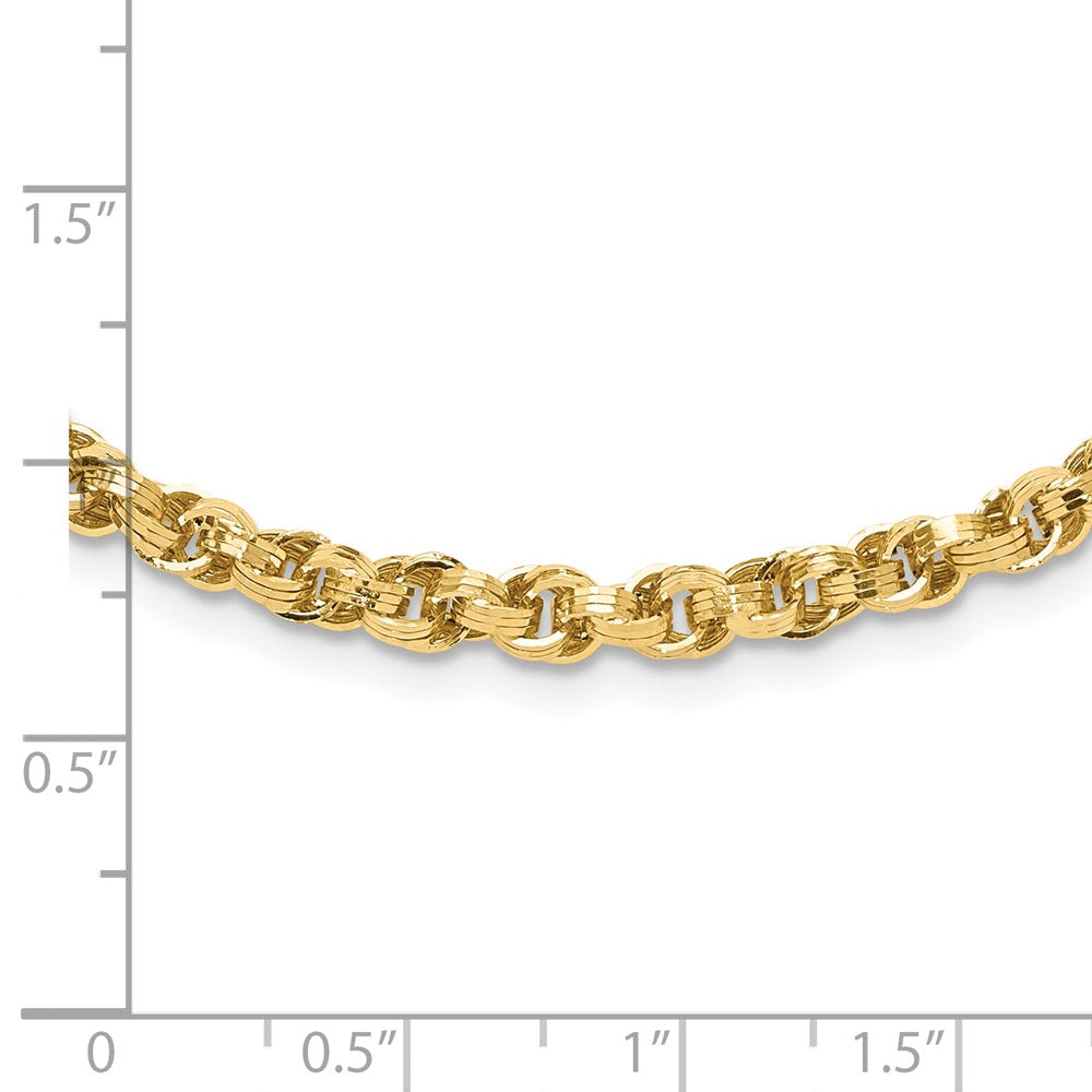 14K Yellow Gold Polished Fancy Little Link Necklace