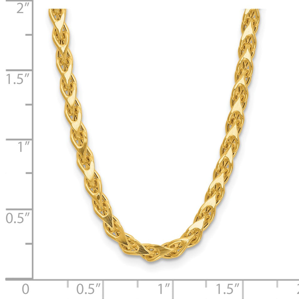 14K Polished 3mm Fancy Link Franco Necklace