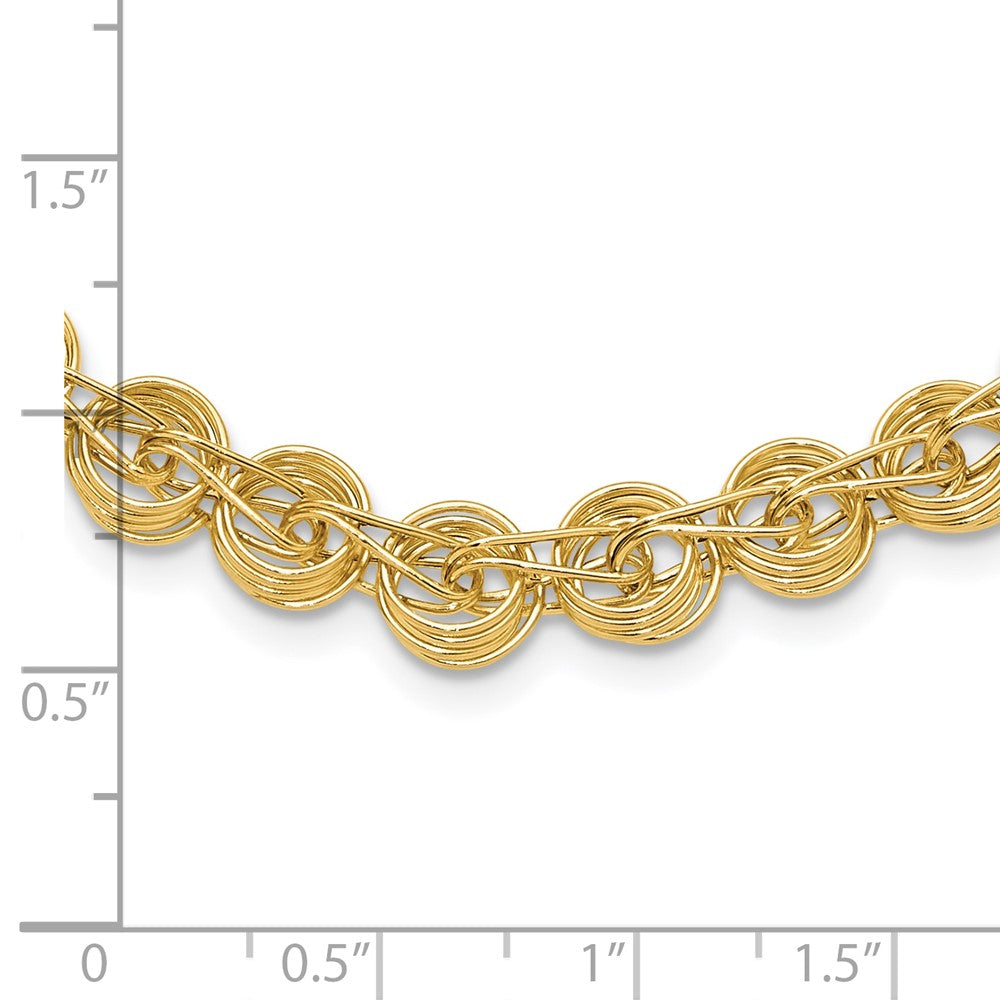 14K Polished Fancy Link Necklace