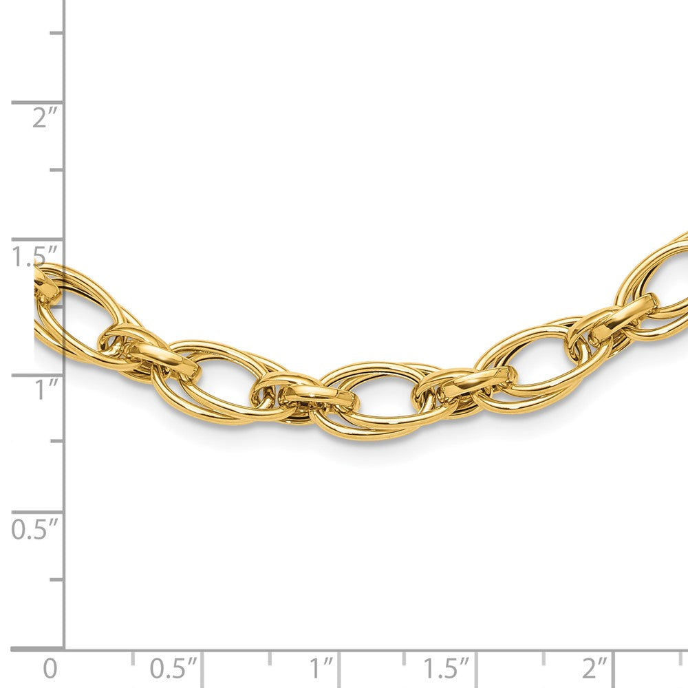 14K Polished 18.5in Fancy Necklace