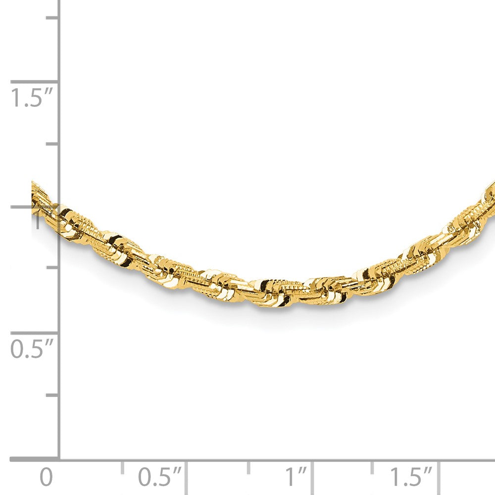14k Polished and D/C Fancy Twisted 18in Necklace