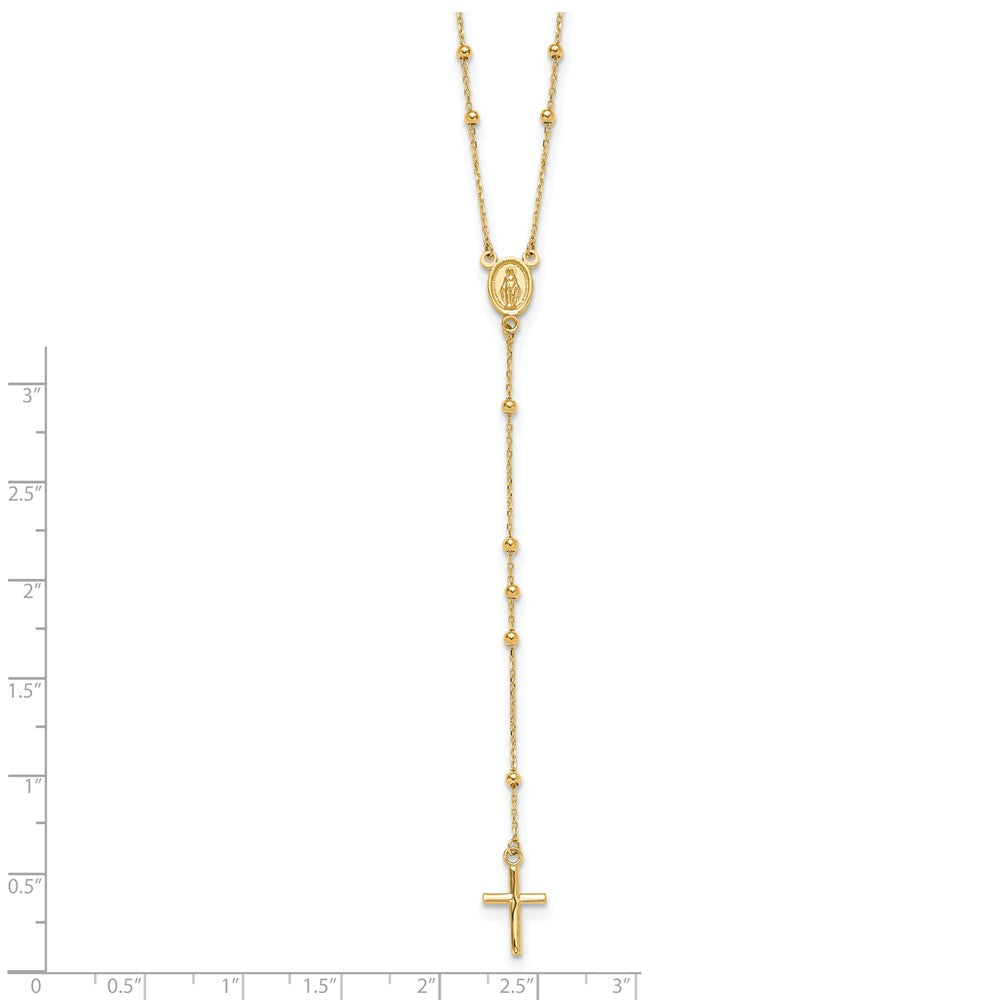14K Yellow Gold Polished Rosary