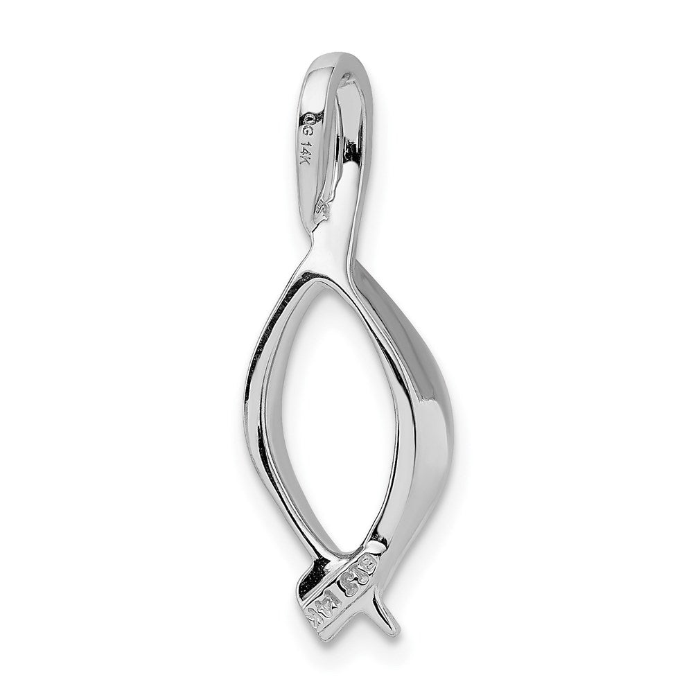 14k White Gold Omega Slide