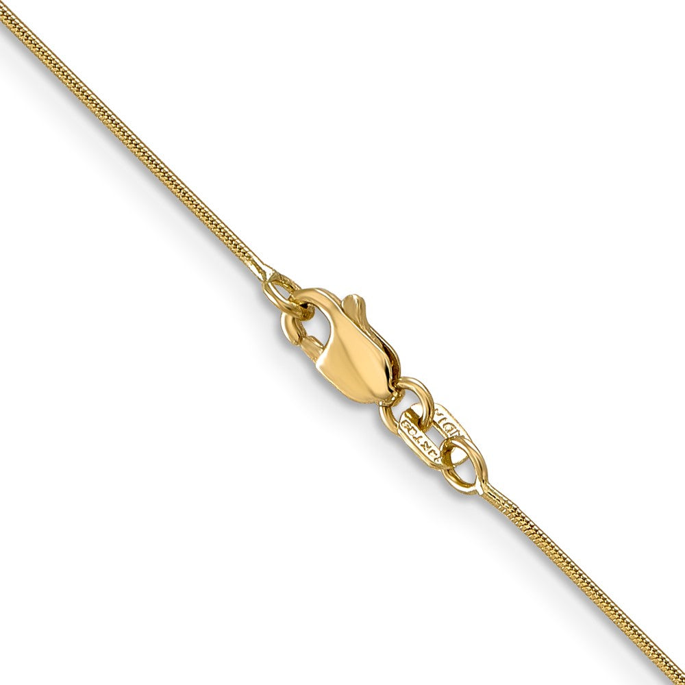 14K 14 inch .8mm Round Snake with Lobster Clasp Chain