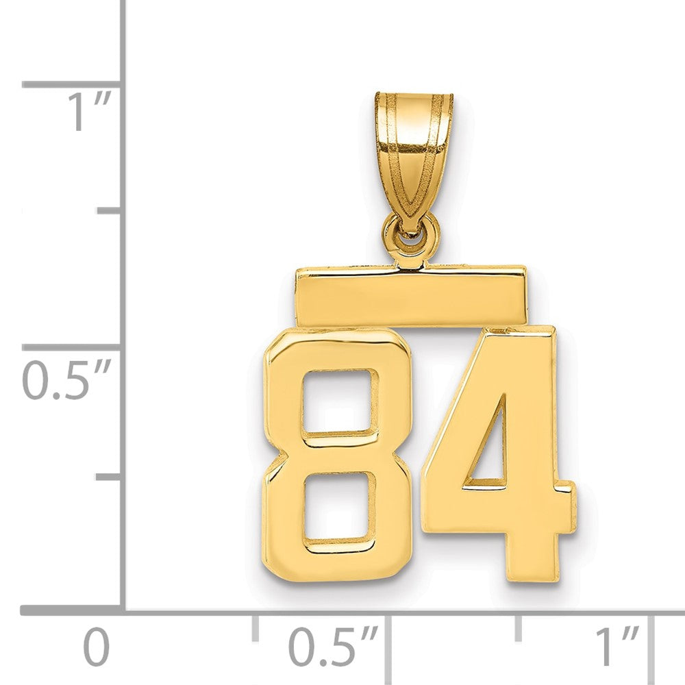 14k Small Polished Number 84 Charm