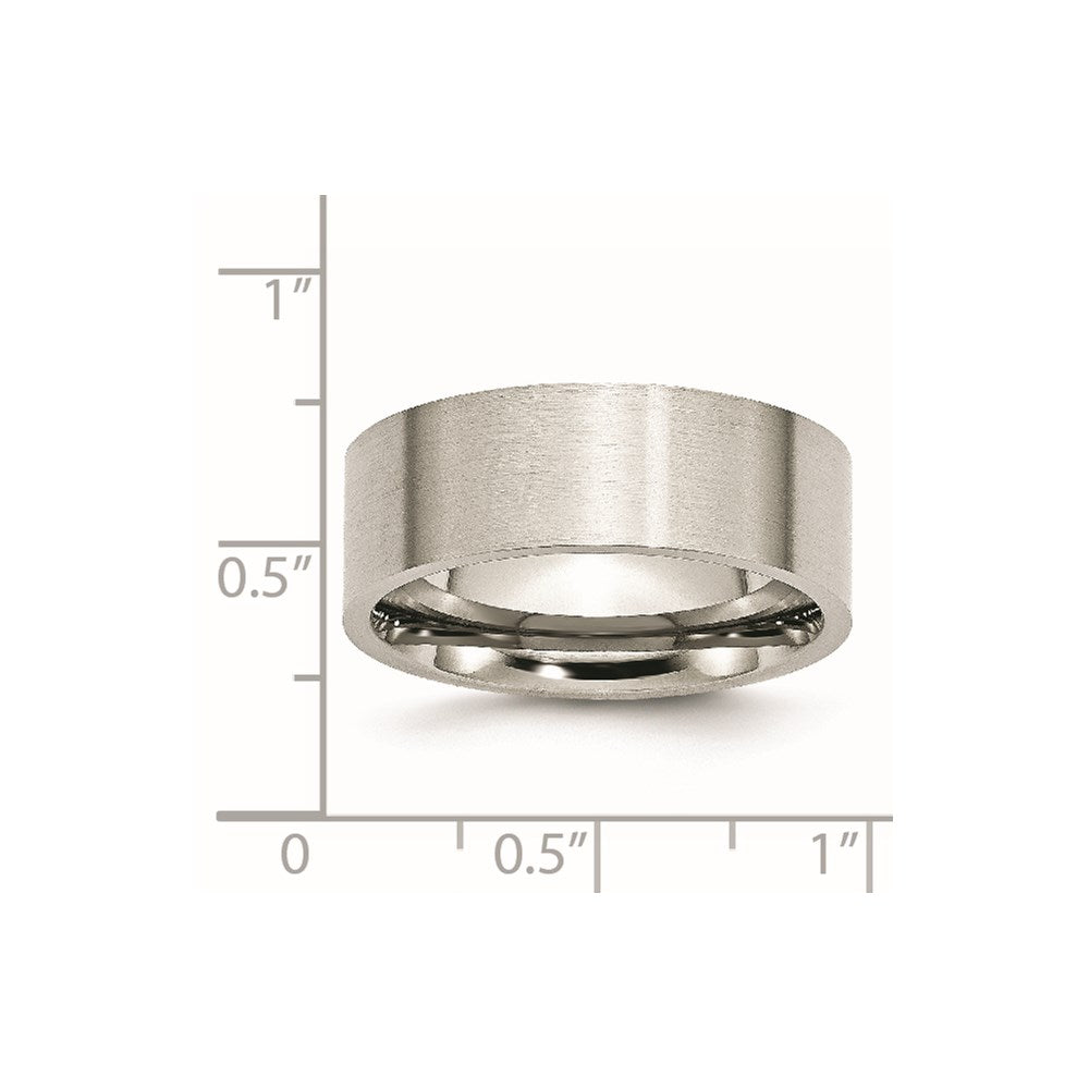 Chisel Stainless Steel Brushed 8mm Flat Band