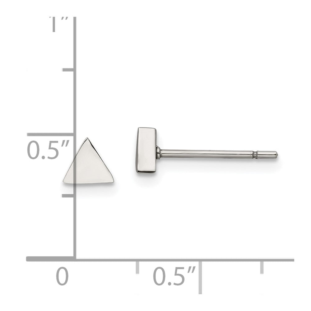 Chisel Stainless Steel Polished Triangle Post Earrings