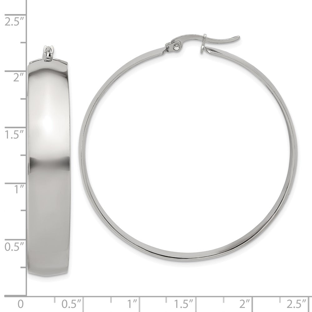 Chisel Stainless Steel Polished 9mm Hoop Earrings