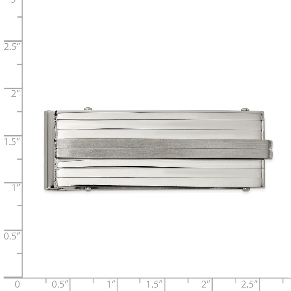 Chisel Stainless Steel Brushed and Polished Money Clip