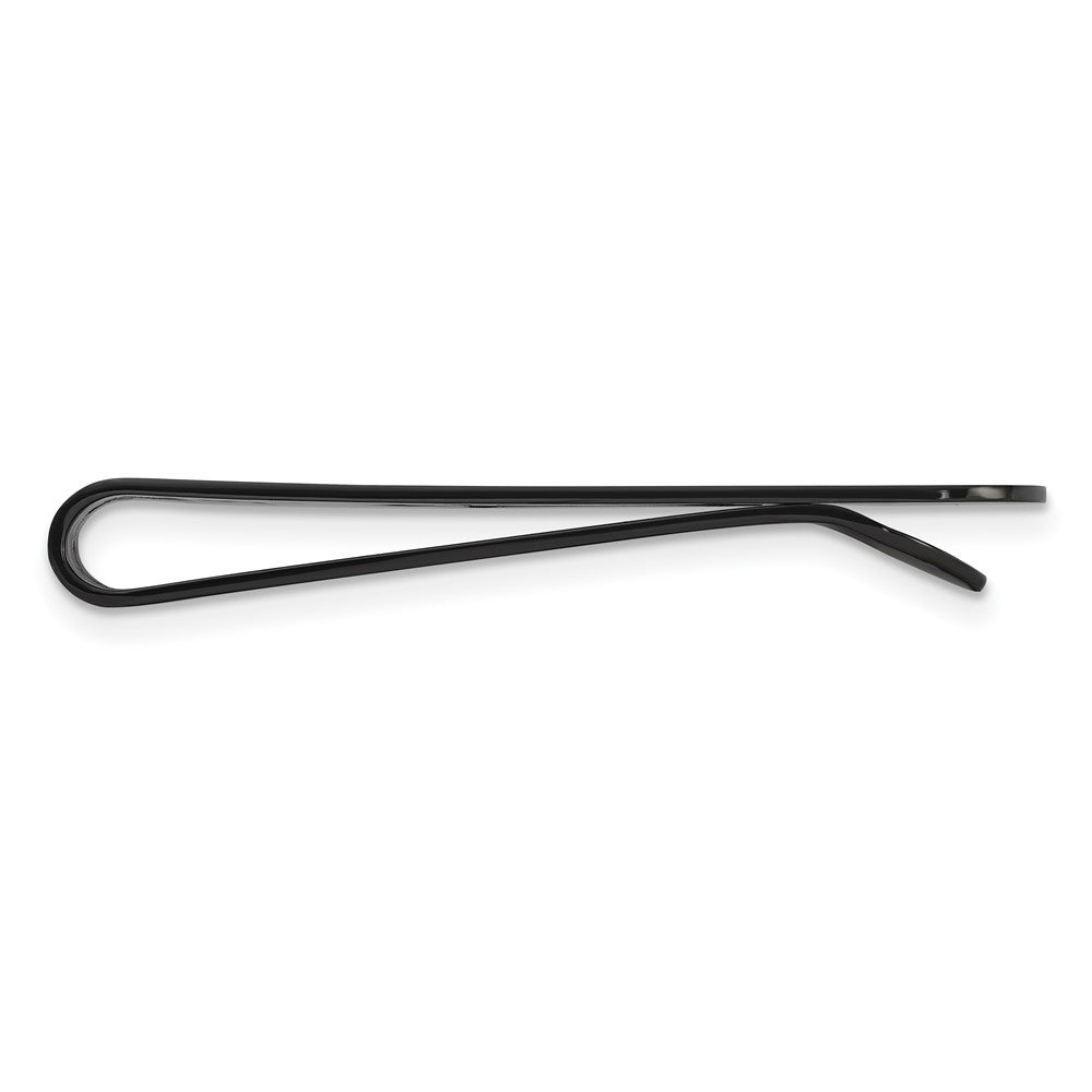 Chisel Stainless Steel Brushed and Polished Black IP-plated Cross Money Clip