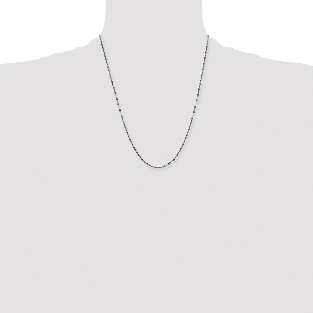 Chisel Stainless Steel Oxidized 2.5mm 22 inch Fancy Chain