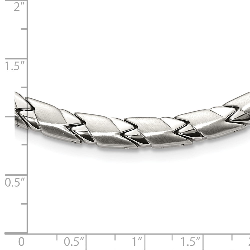 Chisel Stainless Steel Brushed and Polished 19 inch Necklace