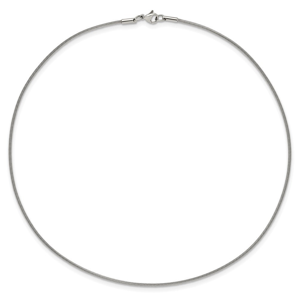 Chisel Stainless Steel Polished and Textured 16 inch Necklace