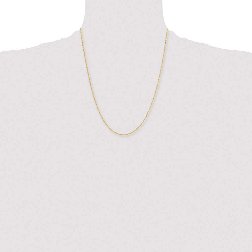 Chisel Stainless Steel Polished Yellow IP-plated 2mm 22 inch Ball Chain