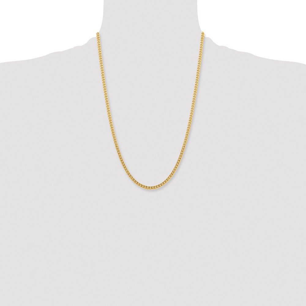 Chisel Stainless Steel Polished Yellow IP-plated 4mm 24 inch Curb Chain