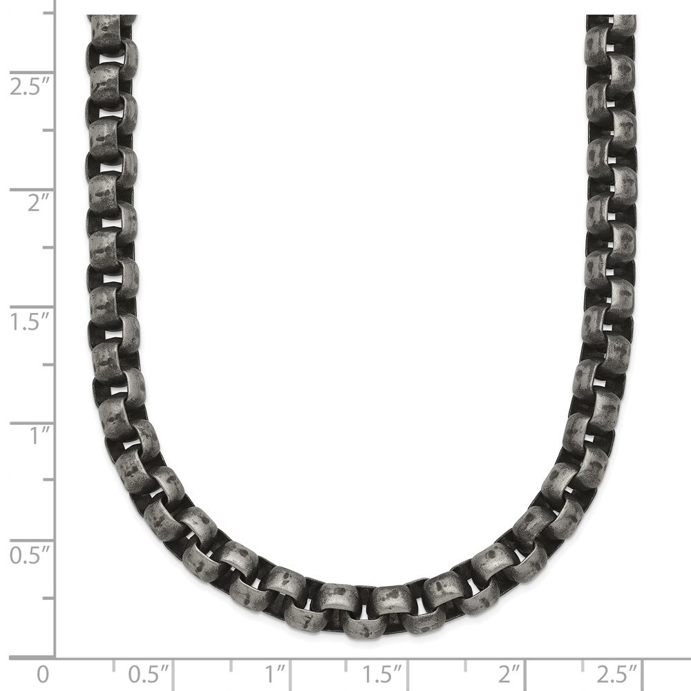 Chisel Stainless Steel Antiqued 24 inch Box Chain