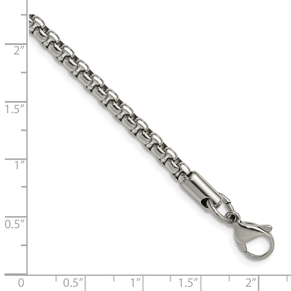 Chisel Stainless Steel Polished 3.9mm 18 inch Rounded Box Chain