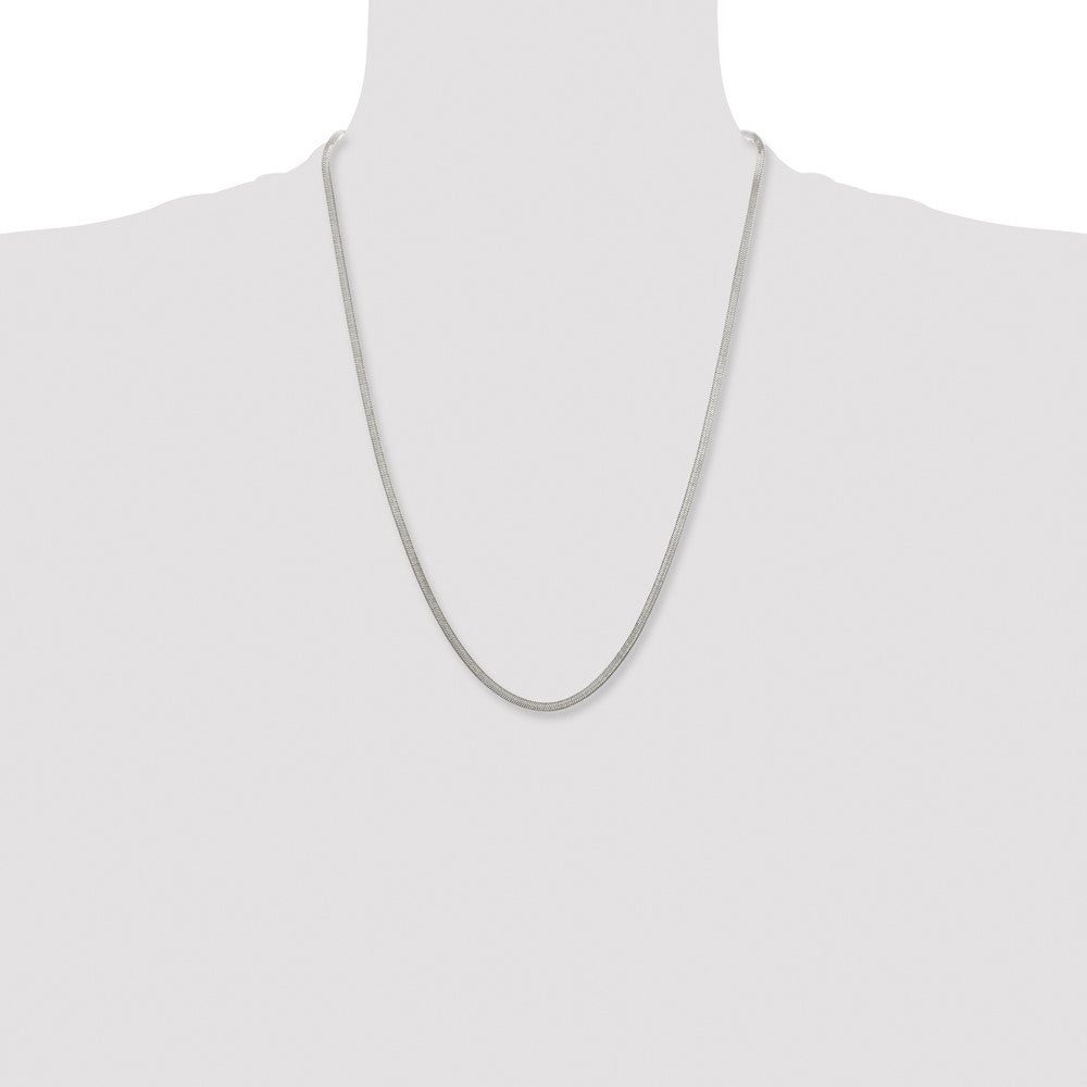 Chisel Stainless Steel Polished 3.3mm 24 inch Herringbone Chain
