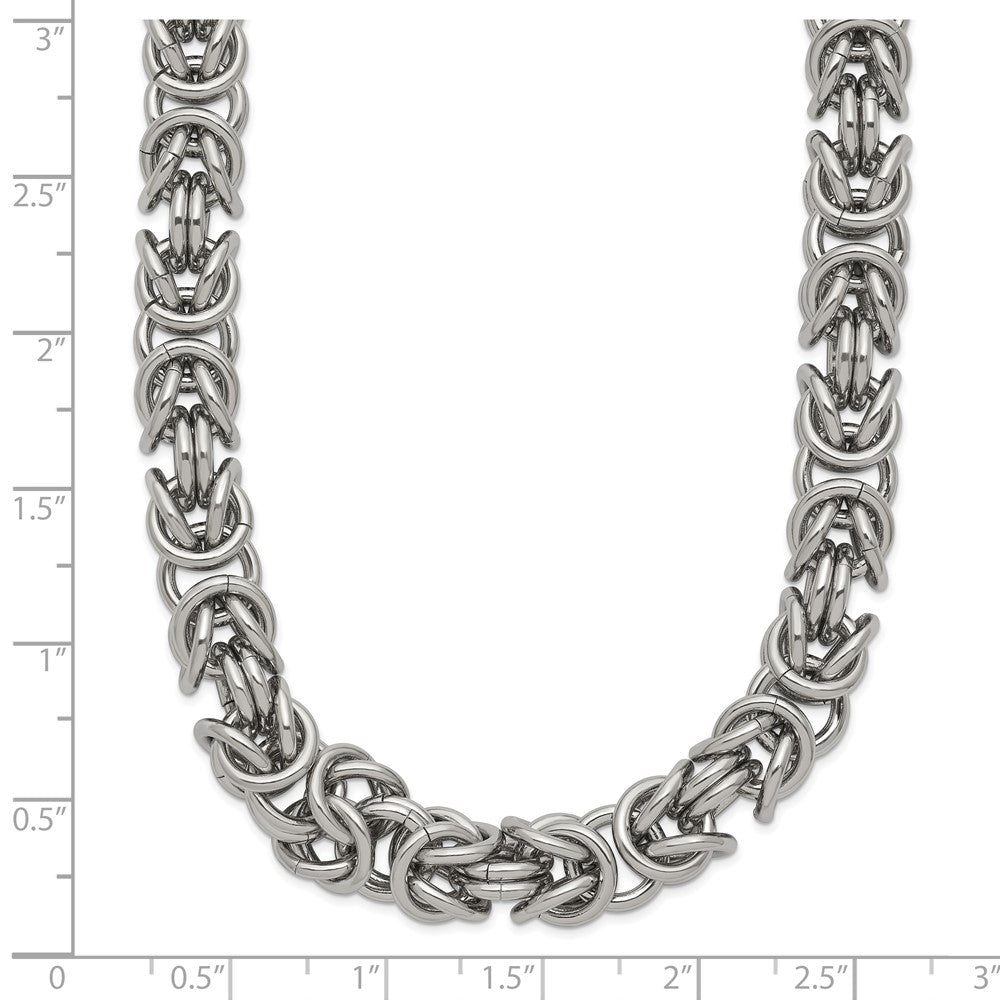 Chisel Stainless Steel Polished 8mm 24 inch Fancy Link Necklace