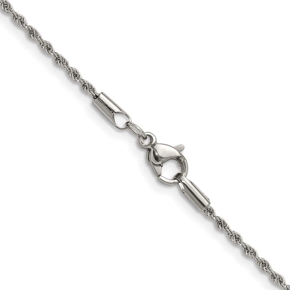Chisel Stainless Steel Polished 1.5mm 24 inch Rope Chain