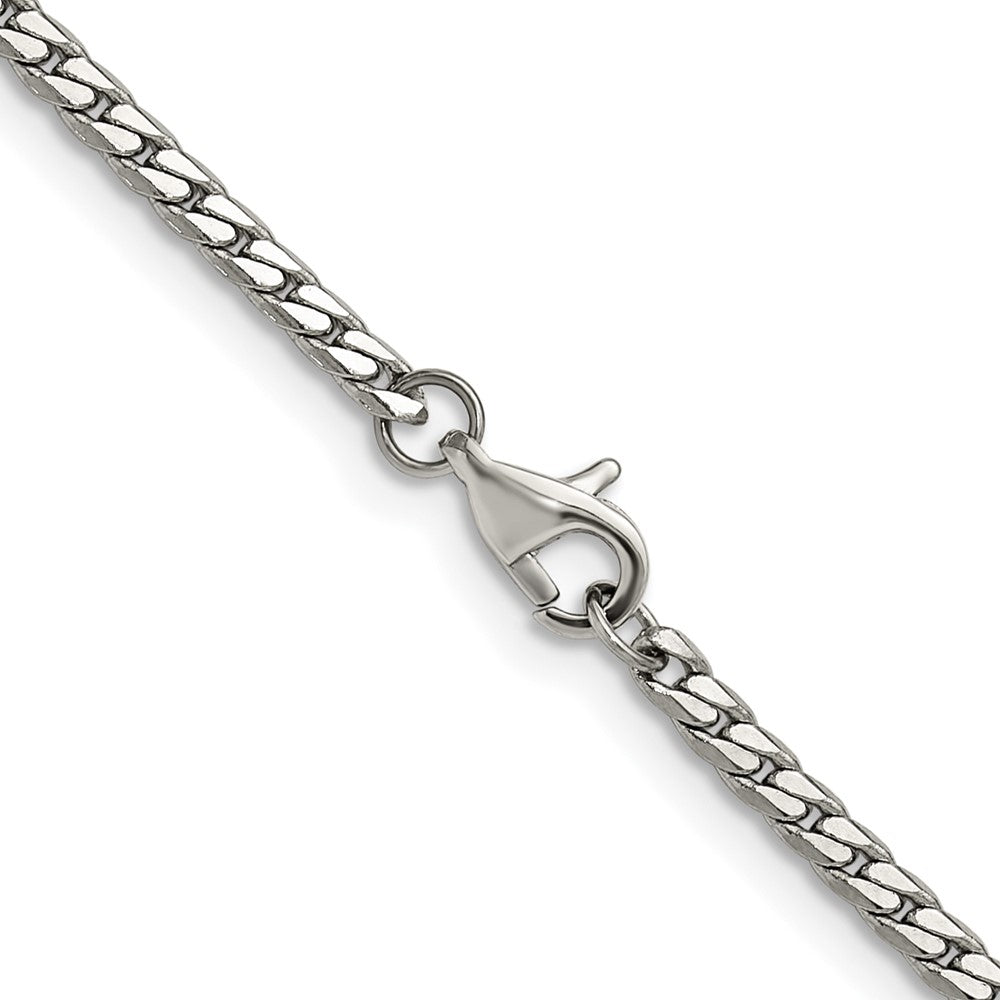 Chisel Stainless Steel Polished 2.5mm 18 inch Curb Chain Necklace