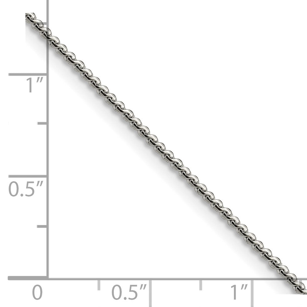 Chisel Stainless Steel Polished 1.5mm 18 inch Fancy Curb Link Necklace