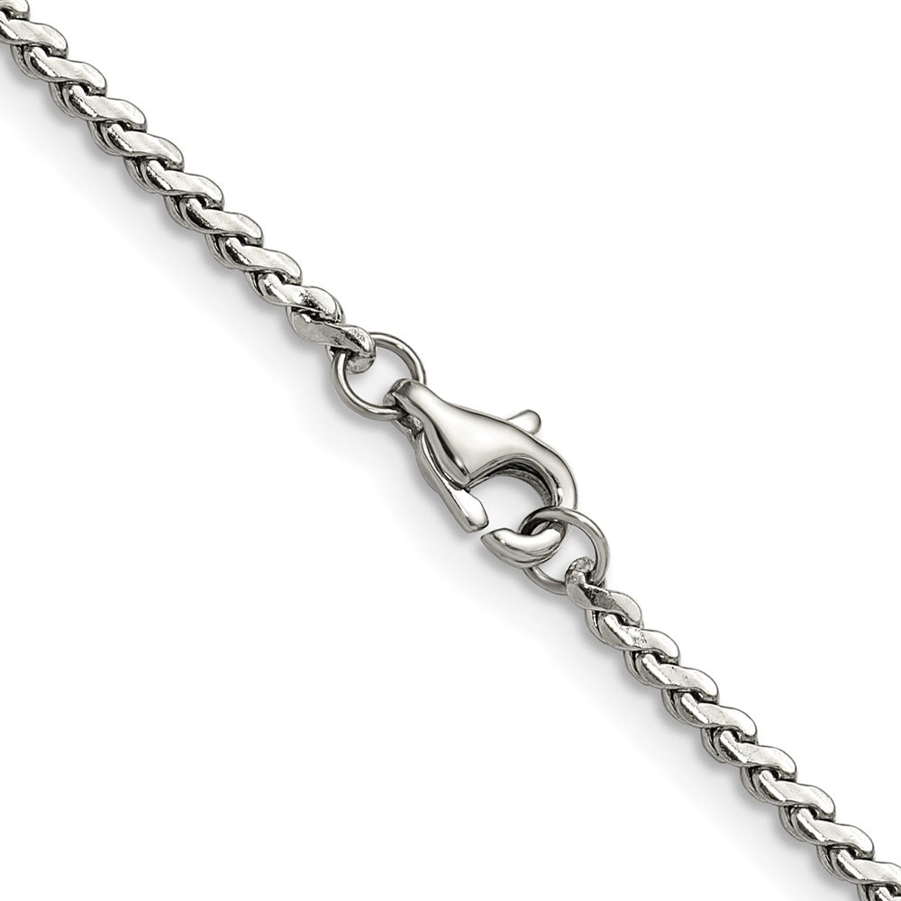 Chisel Stainless Steel Polished 2mm 16 inch Fancy Curb Link Necklace