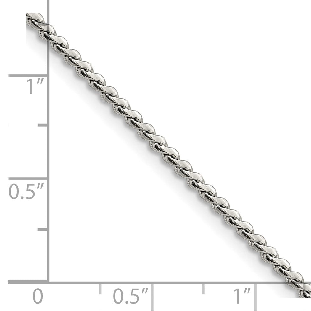Chisel Stainless Steel Polished 2mm 20 inch Fancy Curb Link Necklace