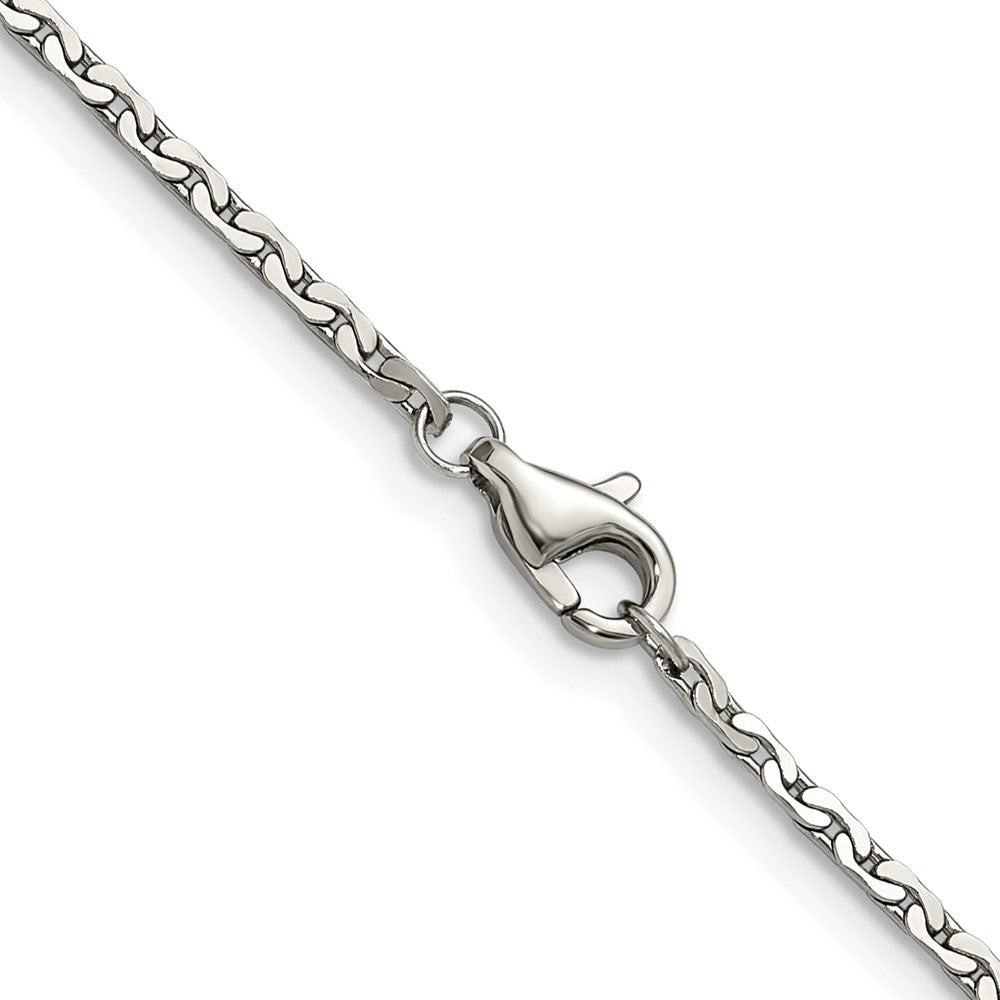 Chisel Stainless Steel Polished 1.7mm 18 inch Fancy Link Chain