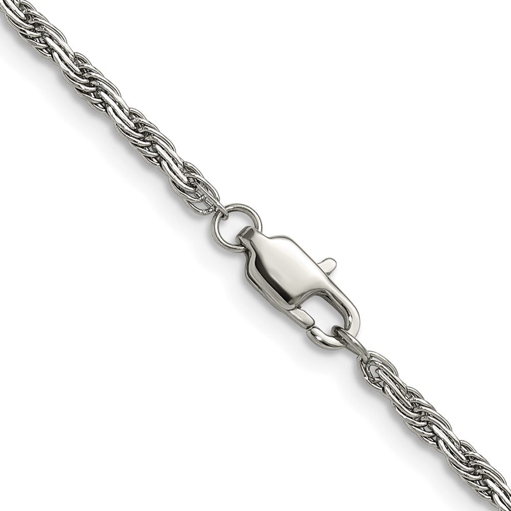 Chisel Stainless Steel Polished 2mm 16 inch Fancy Rope Chain