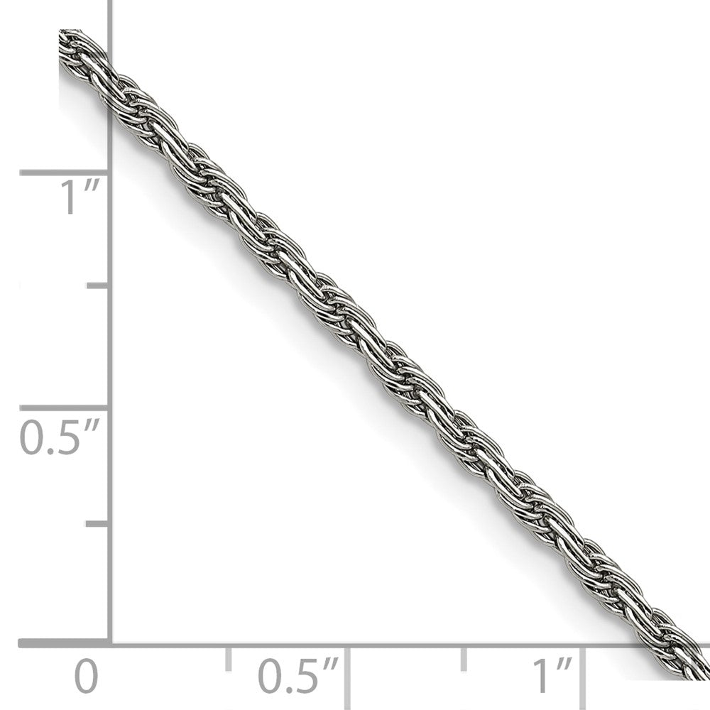 Chisel Stainless Steel Polished 2mm 16 inch Fancy Rope Chain