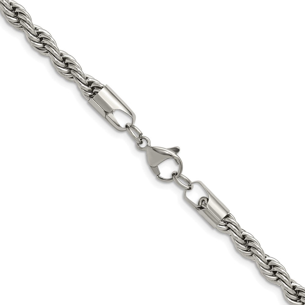 Chisel Stainless Steel Polished 5mm 18 inch Rope Chain