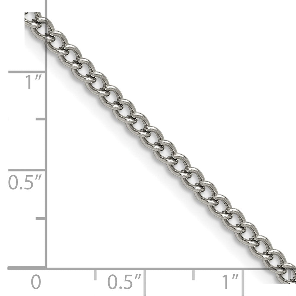 Chisel Stainless Steel Polished 3mm 18 inch Round Curb Chain