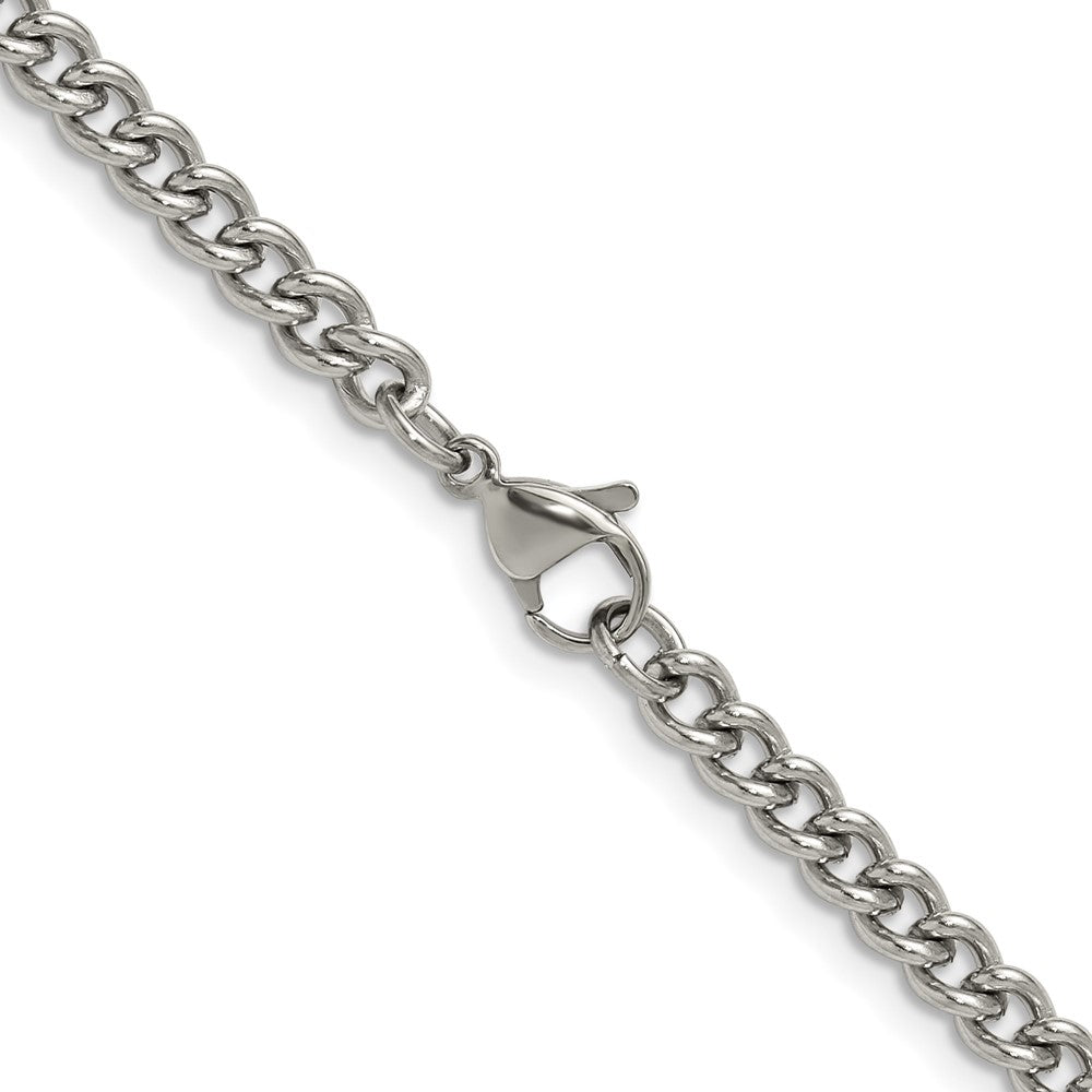 Chisel Stainless Steel Polished 4.5mm 20 inch Round Curb Chain