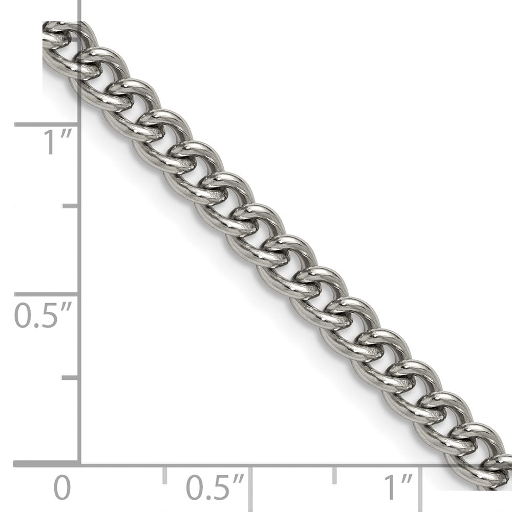 Chisel Stainless Steel Polished 4.5mm 20 inch Round Curb Chain
