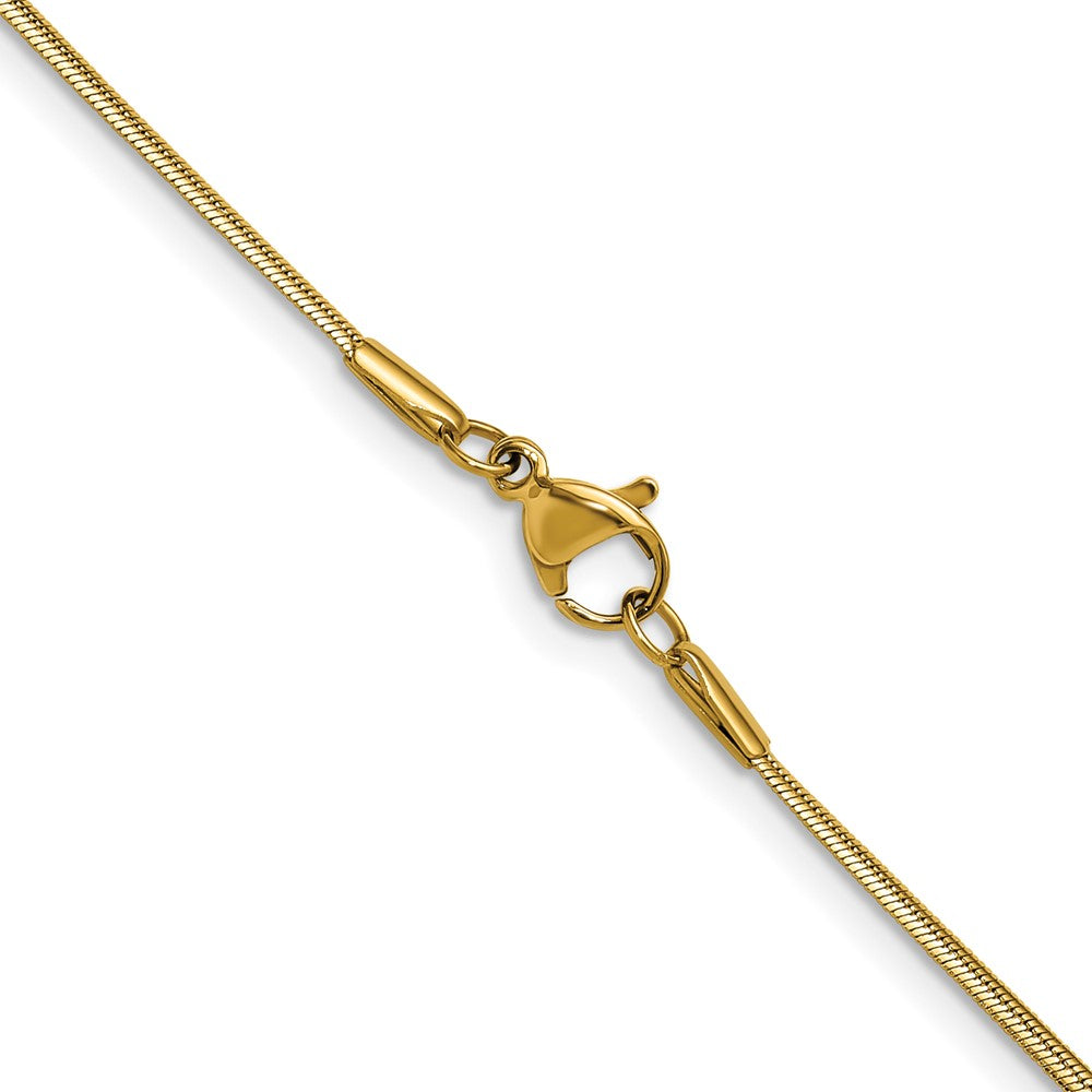 Chisel Stainless Steel Polished Yellow IP-plated 1.5mm 18 inch Snake Chain