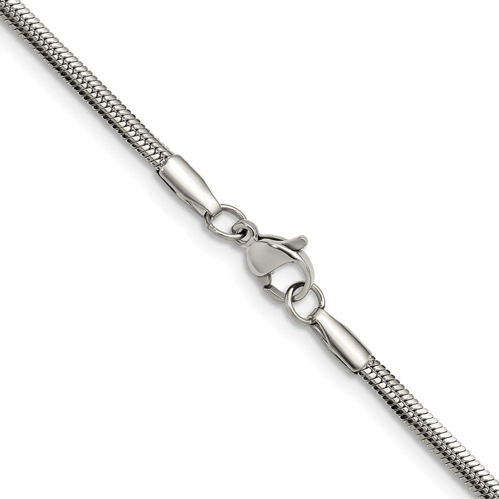 Chisel Stainless Steel Polished 2.7mm 24 inch Snake Chain