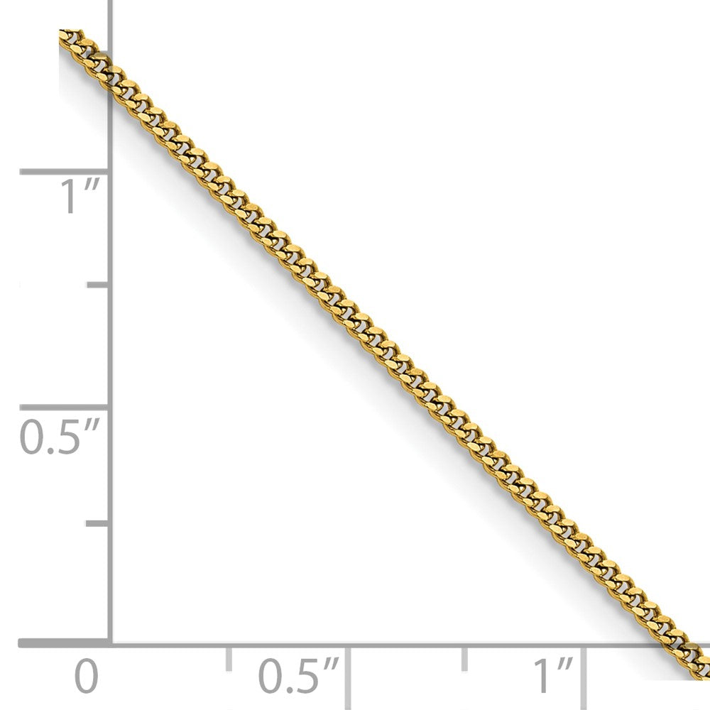 Chisel Stainless Steel Polished Yellow IP-plated 1.5mm 22 inch Curb Chain