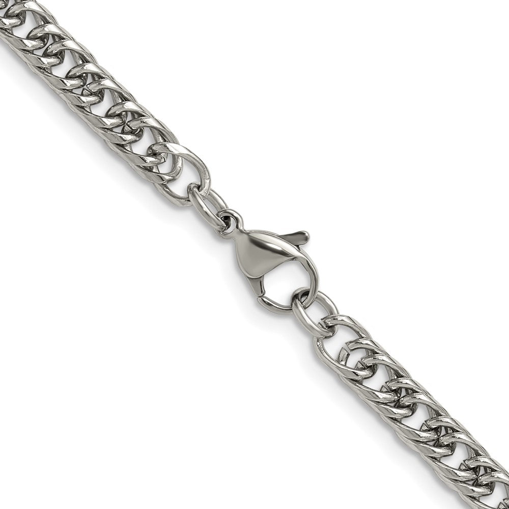 Chisel Stainless Steel Polished 5mm 24 inch Double Curb Chain