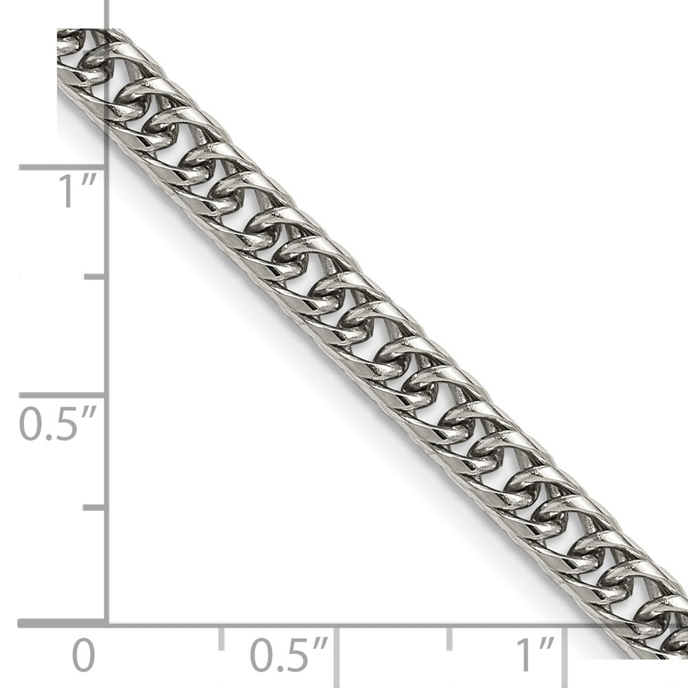 Chisel Stainless Steel Polished 5mm 24 inch Double Curb Chain