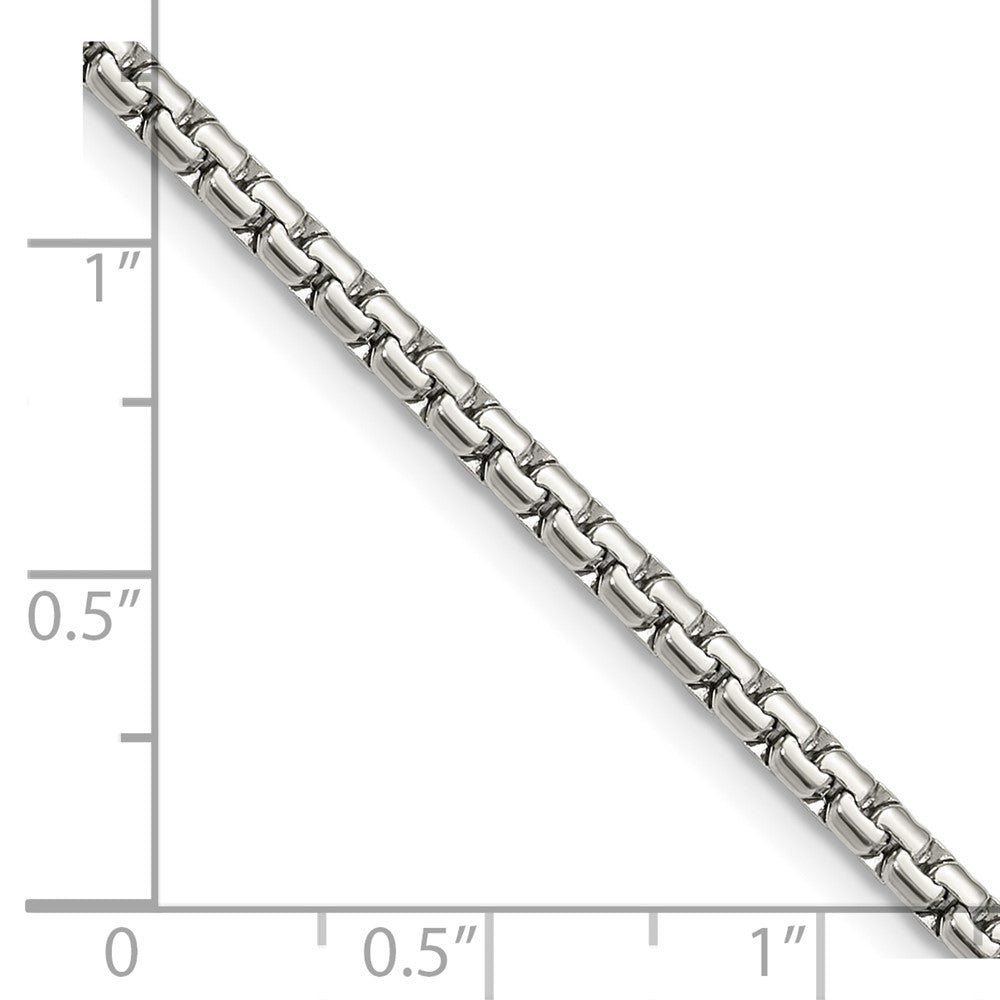 Chisel Stainless Steel Polished 3mm 22 inch Flat Box Chain