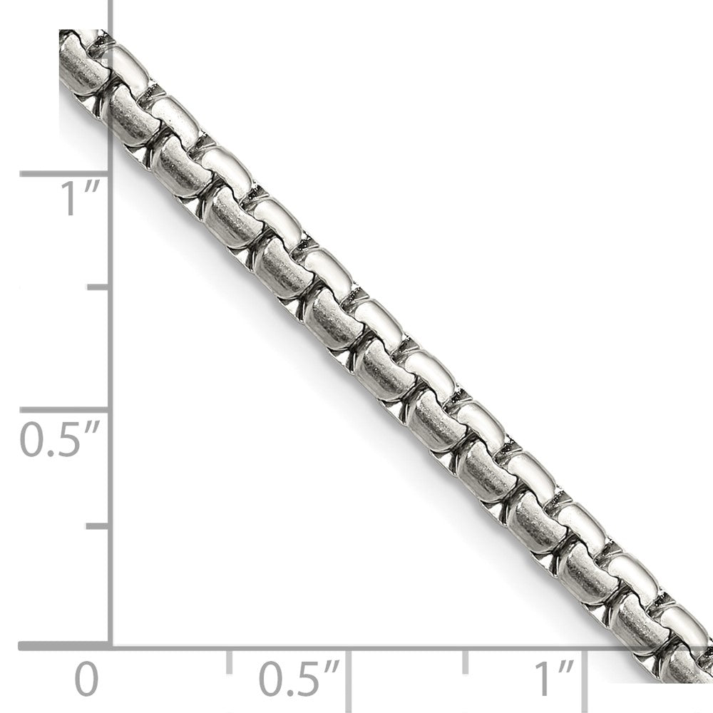 Chisel Stainless Steel Polished 4mm 22 inch Flat Box Chain