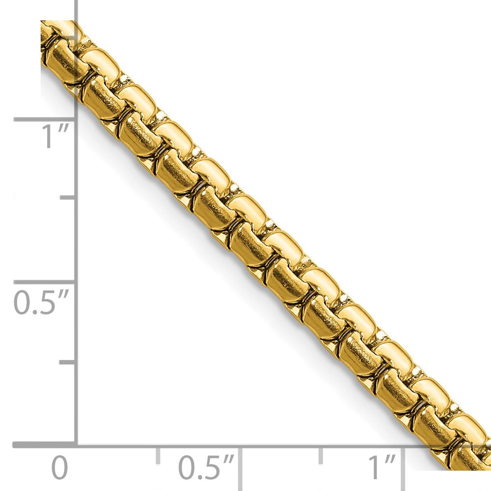 Chisel Stainless Steel Polished Yellow IP-plated 4mm 18 inch Flat Box Chain