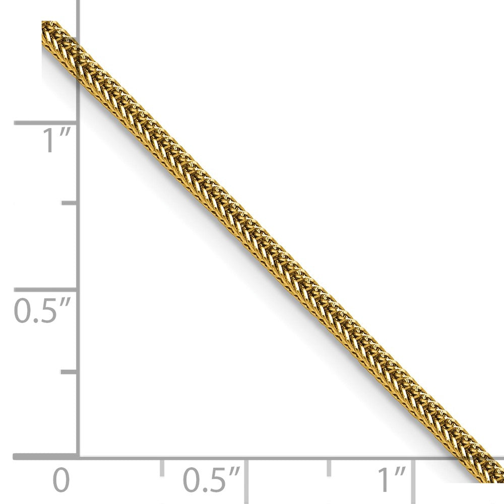 Chisel Stainless Steel Polished Yellow IP-plated 1.5mm 22 inch Square Wheat Chain