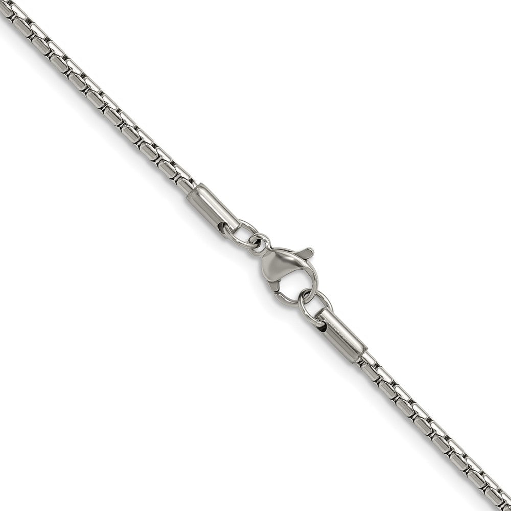 Chisel Stainless Steel Polished 1.7mm 24 inch Elongated Box Chain