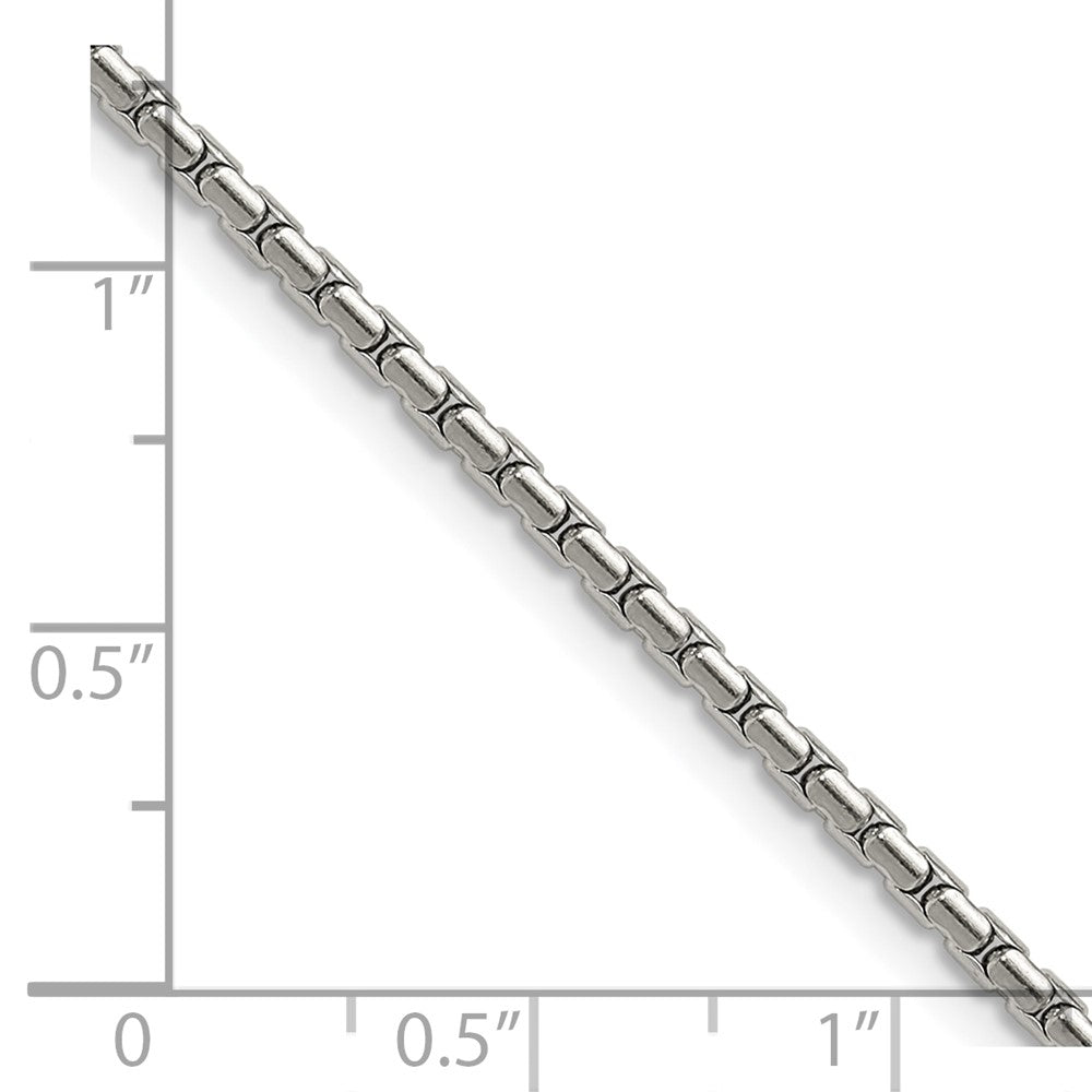 Chisel Stainless Steel Polished 1.7mm 24 inch Elongated Box Chain