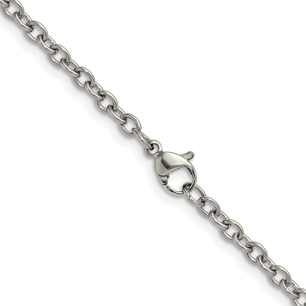 Chisel Stainless Steel Polished 3mm 24 inch Cable Chain