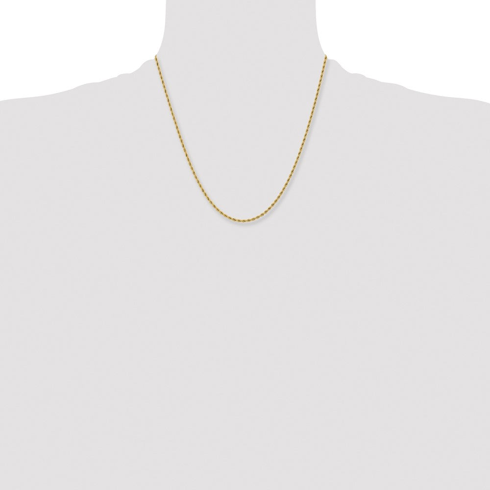 Chisel Stainless Steel Polished Yellow IP-plated 2.4mm 20 inch Rope Chain